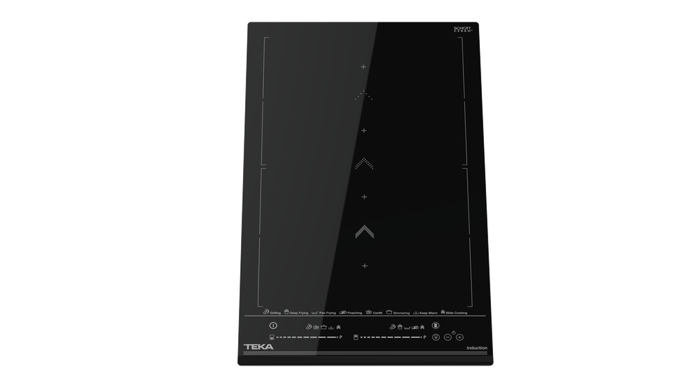 Plita pe indutie modulara Teka IZS 34700, 4 zone de gatit, 30 cm, Cristal Negru