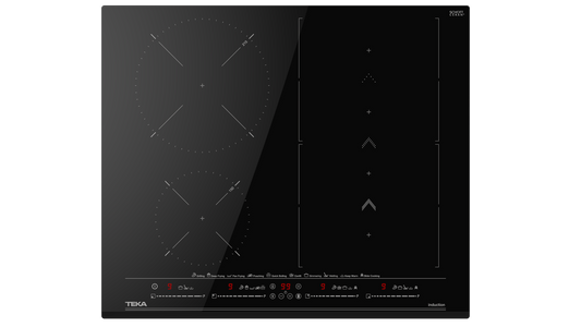 Plita electrica cu inductie Teka IZS 66800 MST BK, functie Slide Cooking, 4 zone, 60 cm, sticla neagra