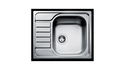 Chiuveta din inox Teka UNIVERSAL E/580.500 1B 1/2 D, 1 cuva, 580 mm x 500 mm, inox, picurator stanga