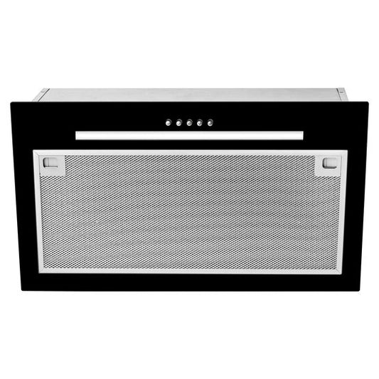 Hotă incorporabila, Teka GFG 2 B, motor cu turbină dublă, 55 cm, Sticlă neagră