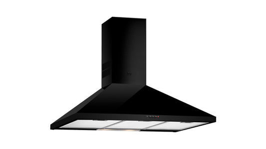 Hota şemineu Teka DBB 90 B, cu butoane de comandă, 90 cm, Negru