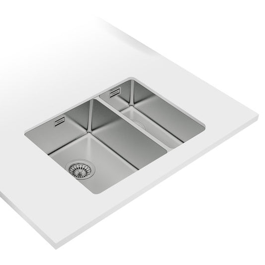 Chiuveta din inox Teka BE LINEA RS15 2B 580, 2 cuve, 580 mm x 440 mm, inox lucios, Undermount
