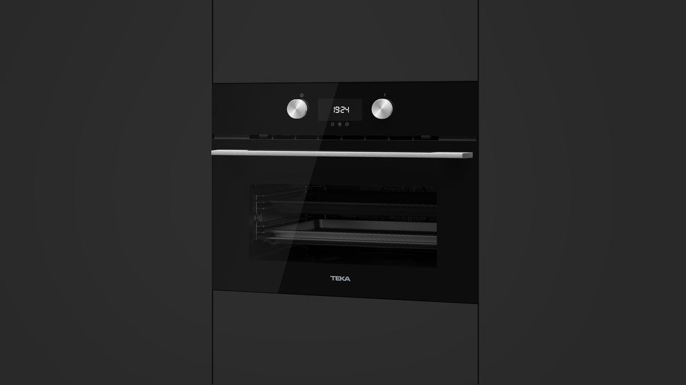 Cuptor electric Teka HLC 8440 C BK, 11 functii, combi-microunde, HydroClean, 45 cm, negru