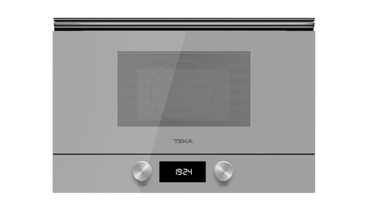 Cuptor încorporabil Microunde Teka ML 8220 BIS L-SM, cu bază ceramică şi capacitate 22l, Balama stanga, Cristal Steam Grey