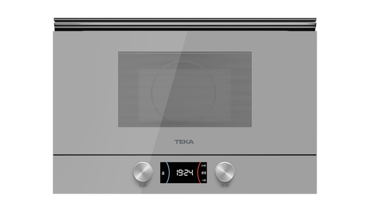Cuptor încorporabil Microunde Teka ML 8220 BIS L-SM, cu bază ceramică şi capacitate 22l, Balama stanga, Cristal Steam Grey
