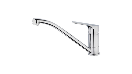 Baterie de bucatarie Teka MTP 913, cu ţeavă joasă şi aerator anticalcar, Crom