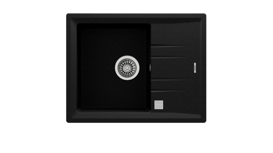 Chiuveta din Tegranite+ Teka STONE STONE 45 S-TG, 1 cuva, 650 mm x 510 mm, SCHWARZMETALLIC