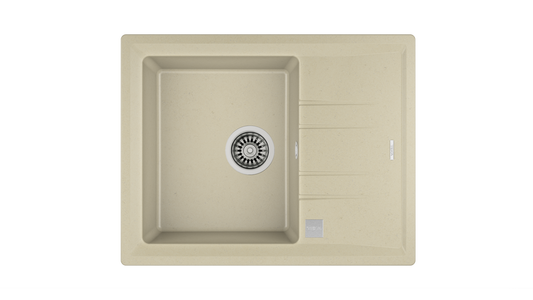 Chiuveta din Tegranite+ Teka STONE STONE 45 S-TG, 1 cuva, 650 mm x 510 mm, TOPASBEIGE