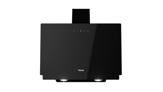 Hota cu design vertical, Teka DVN 64030 BK, Sistem de extracţie perimetrală, 60 cm, Cristal negru