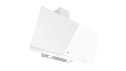 Hota cu design vertical Teka DVN 94030 WHT, cu Sistem de extracţie perimetrală, 90 cm, Cristal Alb