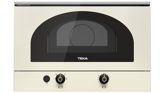 Cuptor încorporabil Microunde Teka MWR 22 BI VN, cu bază ceramică, Balama stanga, 22l, Vanilla