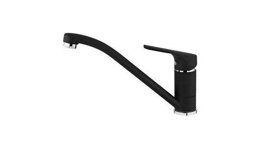 Baterie de bucatarie Teka MTP 913, cu ţeavă joasă şi aerator anticalcar, granit, CARBON