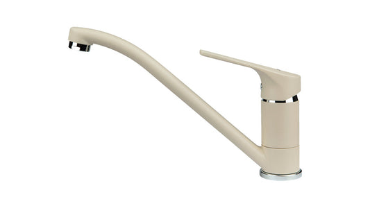 Baterie de bucatarie Teka MTP 913, cu ţeavă joasă şi aerator anticalcar, granit, TOPASBEIGE