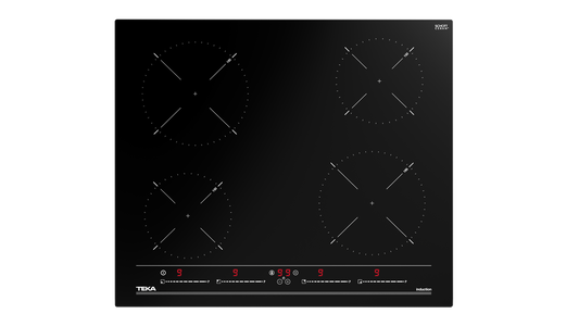 Plita electrica cu inductie Teka IBC 64010 BK MSS, 4 zone, 60 cm, sticla neagra