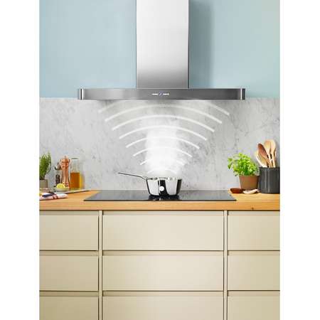 Hota semineu Electrolux EFB60460OX, SENSE 800, 60 cm, 603 m3/h, 4 viteze, Conectivitate cu plita, inox
