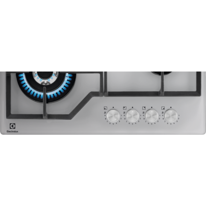 Plita pe gaz Electrolux KGG64362S, 60 cm, 4 arzatoare, gratare metalice, sticla argintie