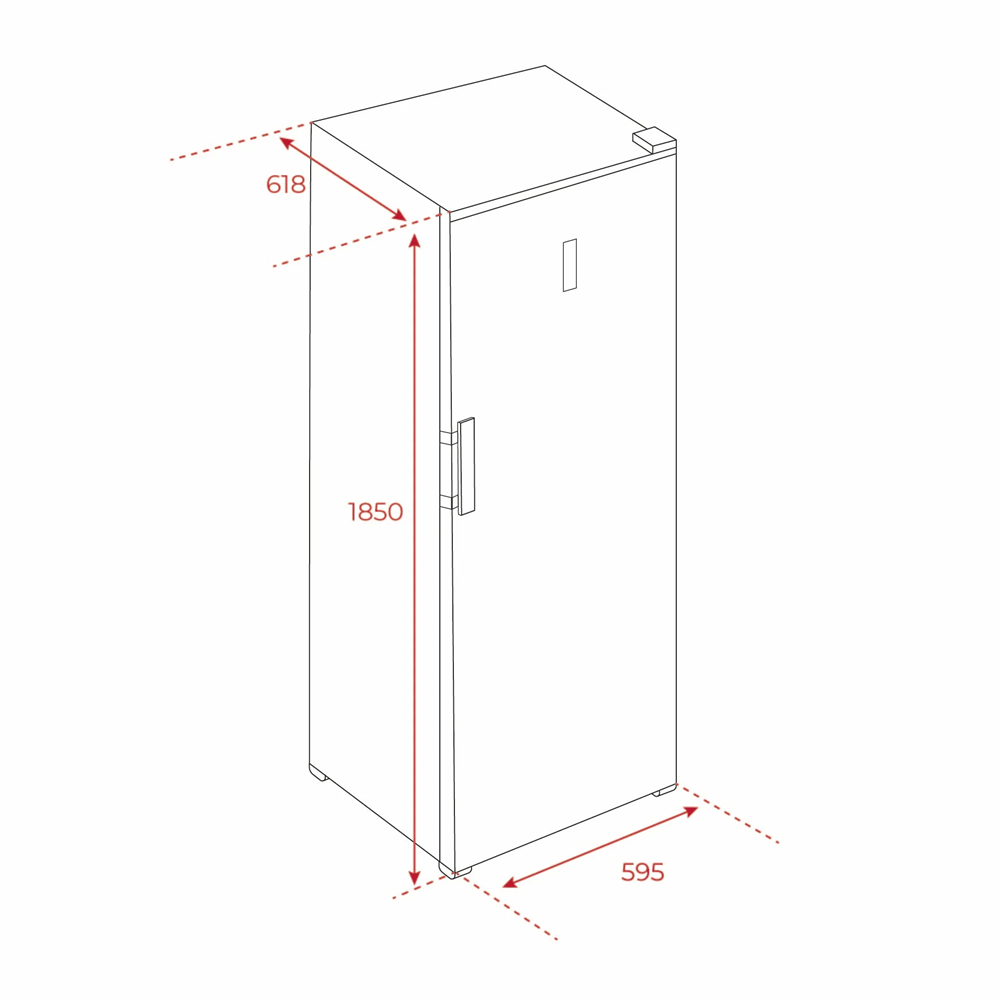 Congelator free-standing Teka RSF 75640 SS, 273 l, Full No Frost, Clasa E, H 1850 mm, inox